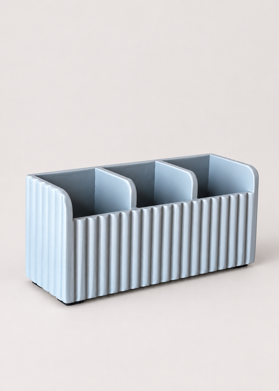 Imperium Fluted Cutlery Holder 3 Slot - Grey