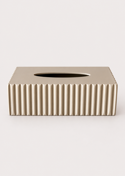 Imperium Fluted Tissue Box - Beige
