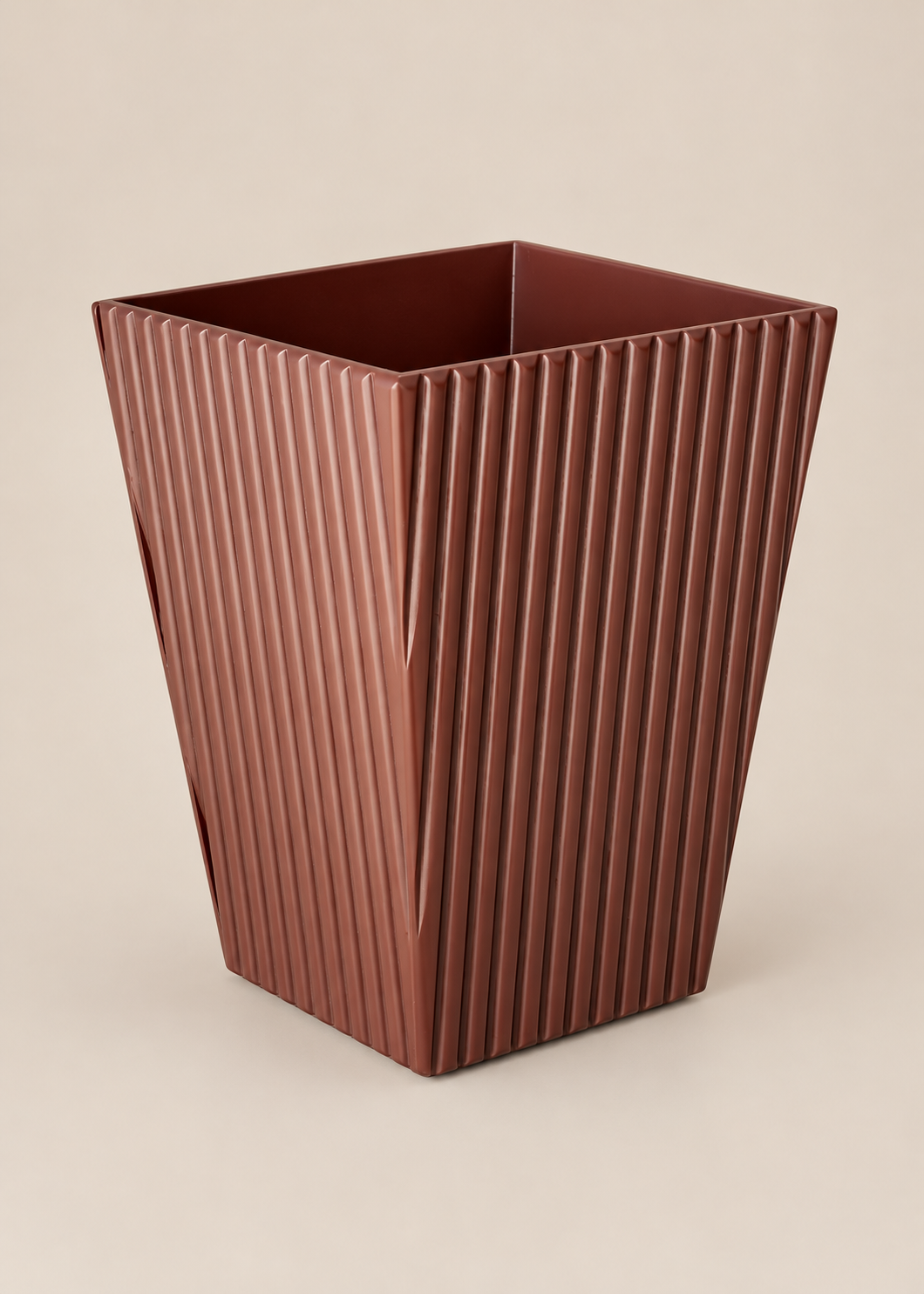 Imperium Fluted Dustbin - Walnut
