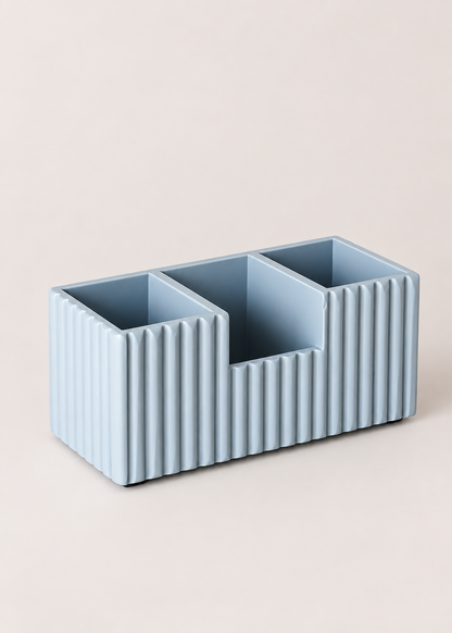 Imperium Fluted Desk Organiser - Grey