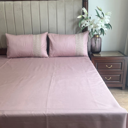 Chevron Old Rose Bedsheet Set