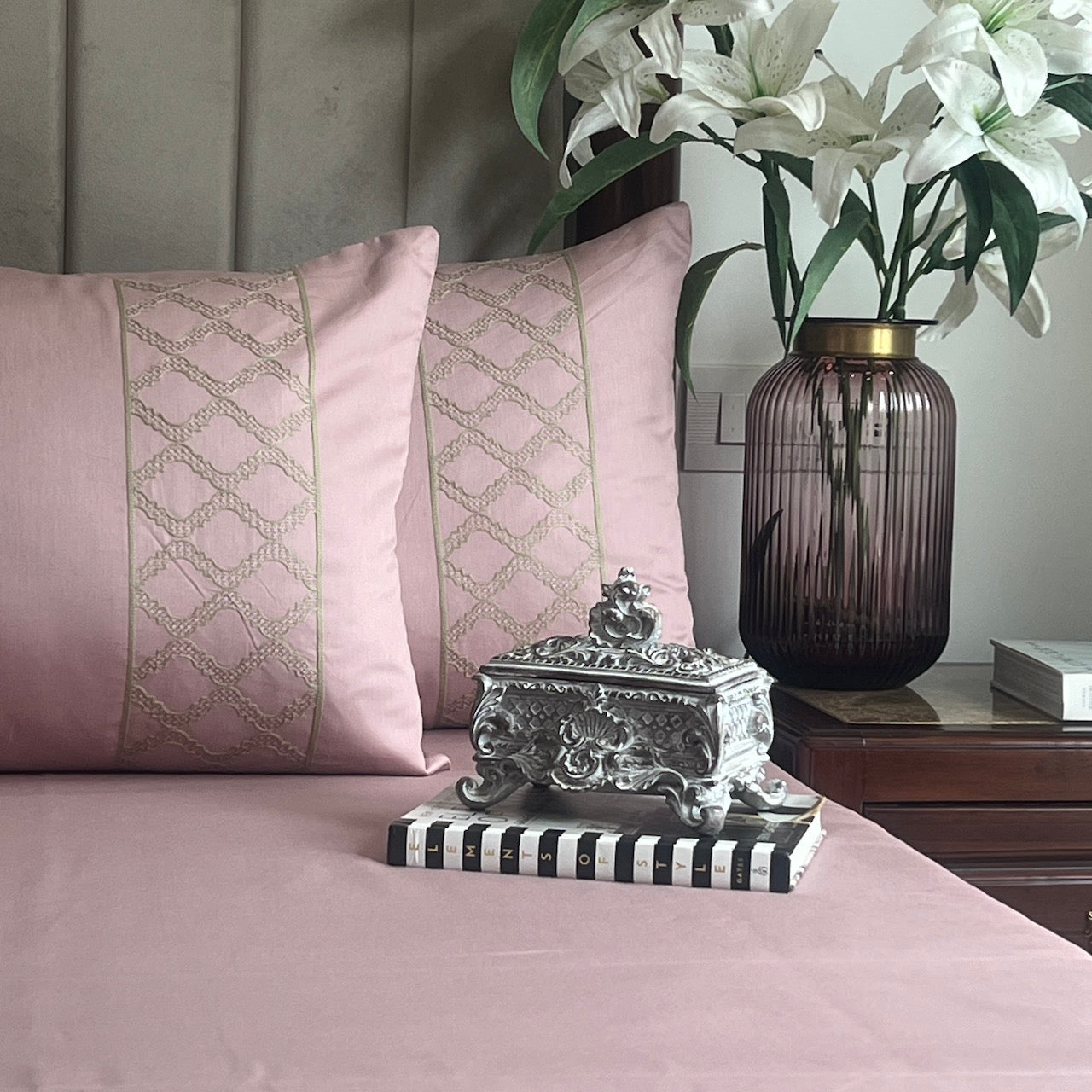 Maroc Old Rose Bedsheet Set