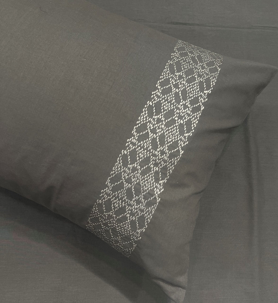 Gemstone Dark Grey Cotton Bed Sheet Set