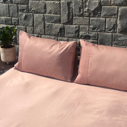 Pinstripe Rose Bedsheet Set