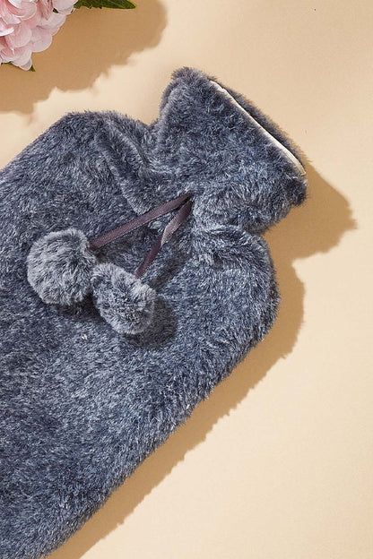 Fuzzy Hot Water Bag + Cover Set - Dark Grey