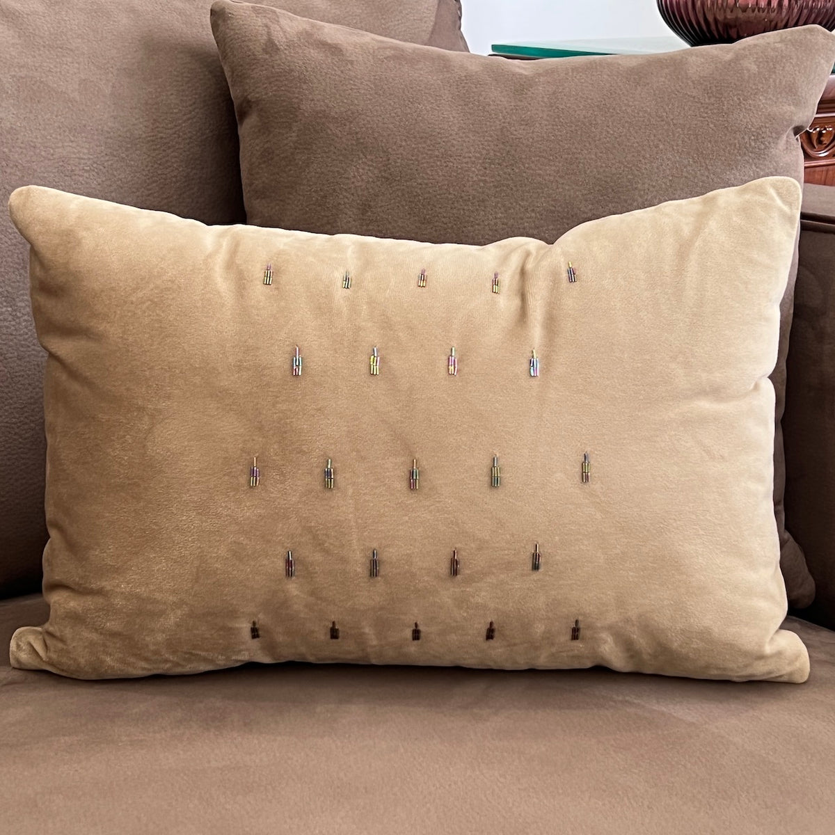 Chandelier Champagne Gold Velvet Cushion Cover