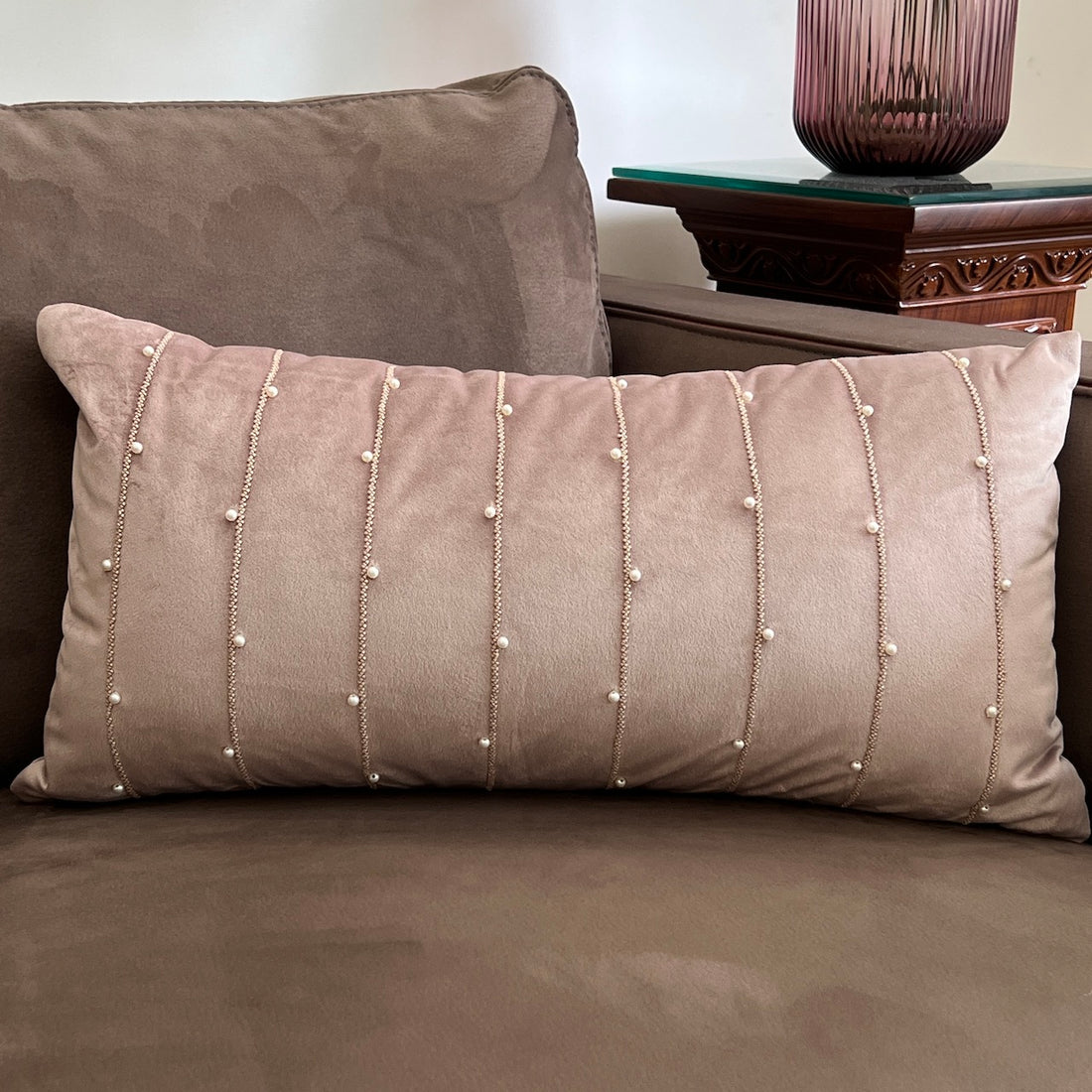 Twinkle Onion Pink Velvet Cushion Cover
