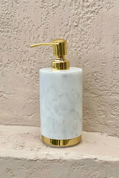 Auric Marble Dispenser - White