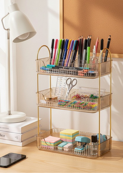 Bathroom Counter Organiser - Amber