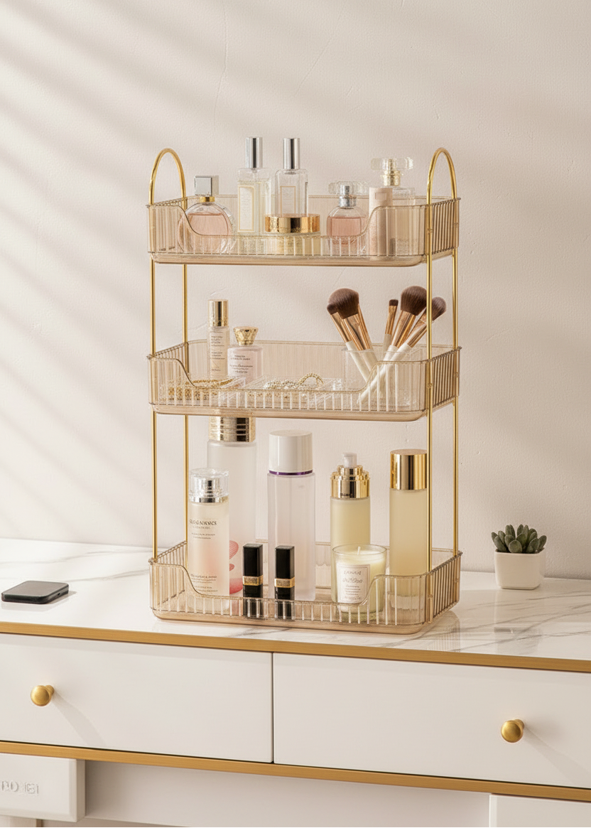 Bathroom Counter Organiser - Amber