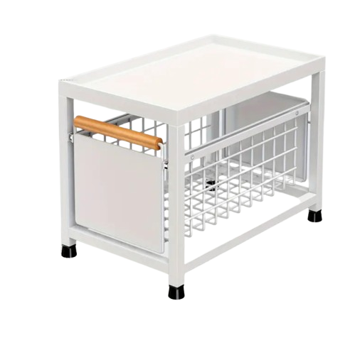 Pull Out Drawer Single - White