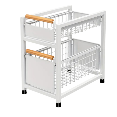 Pull Out Drawer Double - Small (White)