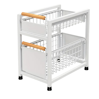 Pull Out Drawer Double - Small (White)