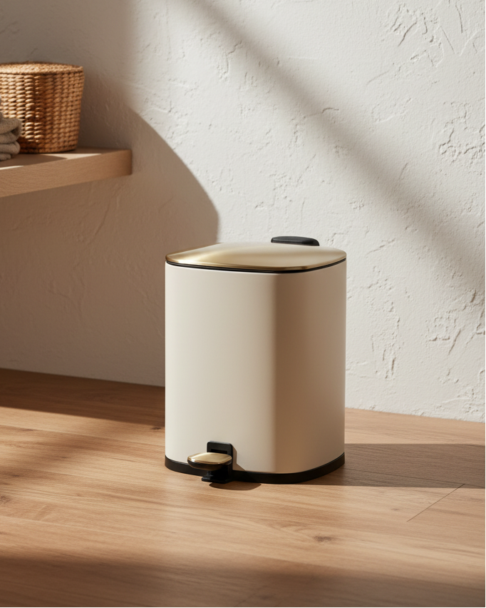 Merlowe Dustbin - Beige (6L)