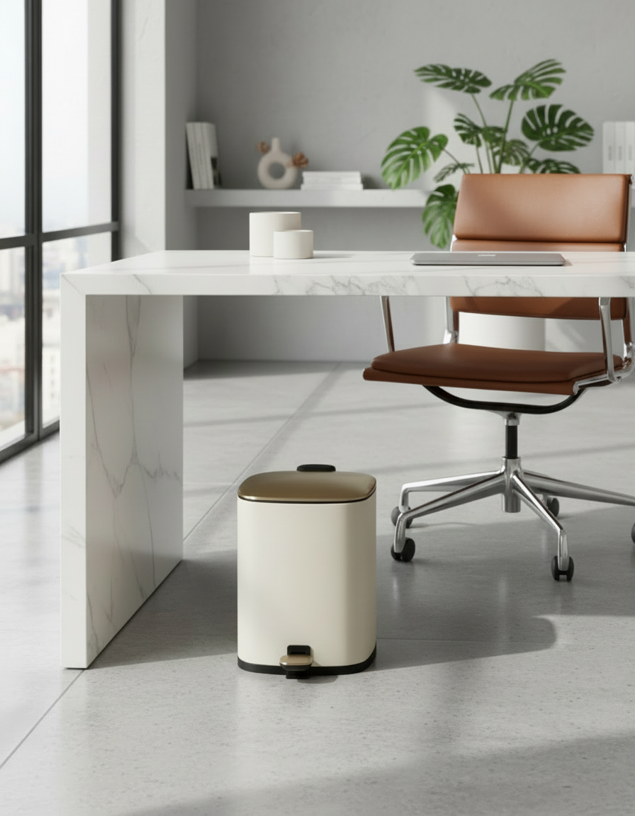 Merlowe Dustbin - Beige (6L)