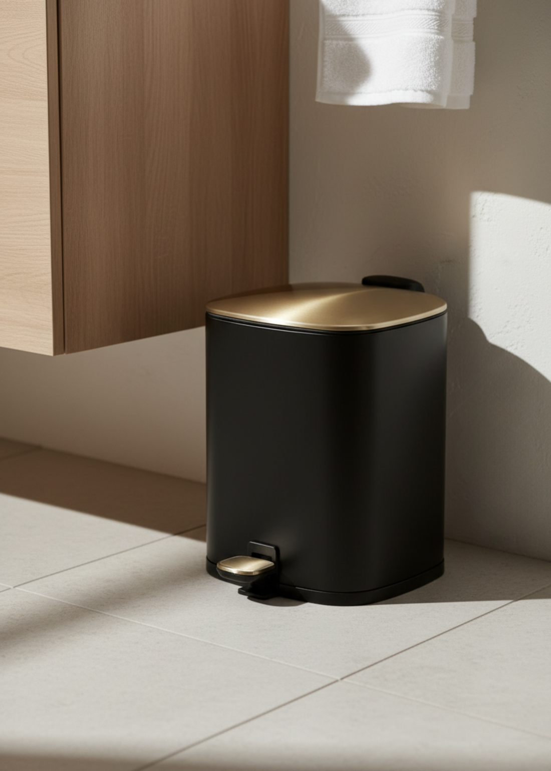 Merlowe Dustbin - Black (6L)