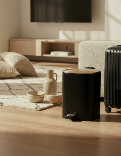 Merlowe Dustbin - Black (6L)