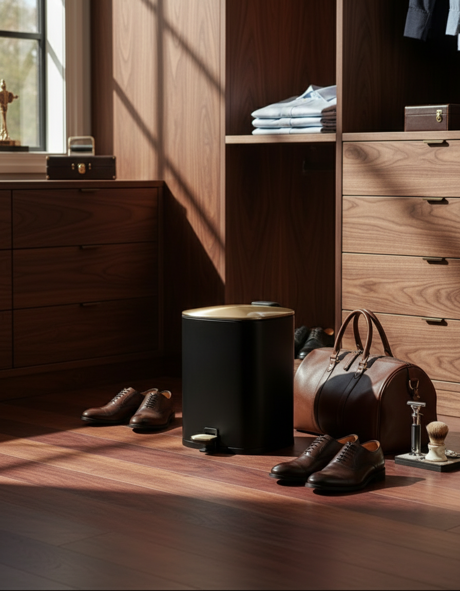 Merlowe Dustbin - Black (6L)