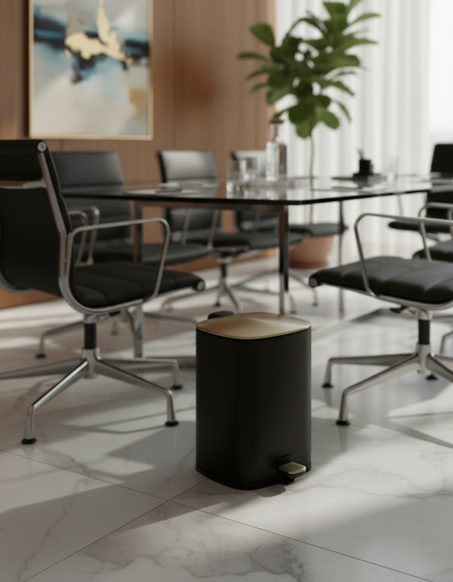 Merlowe Dustbin - Black (6L)