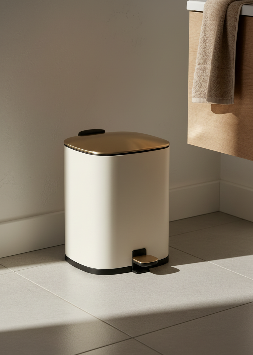 Merlowe Dustbin - Beige (6L)
