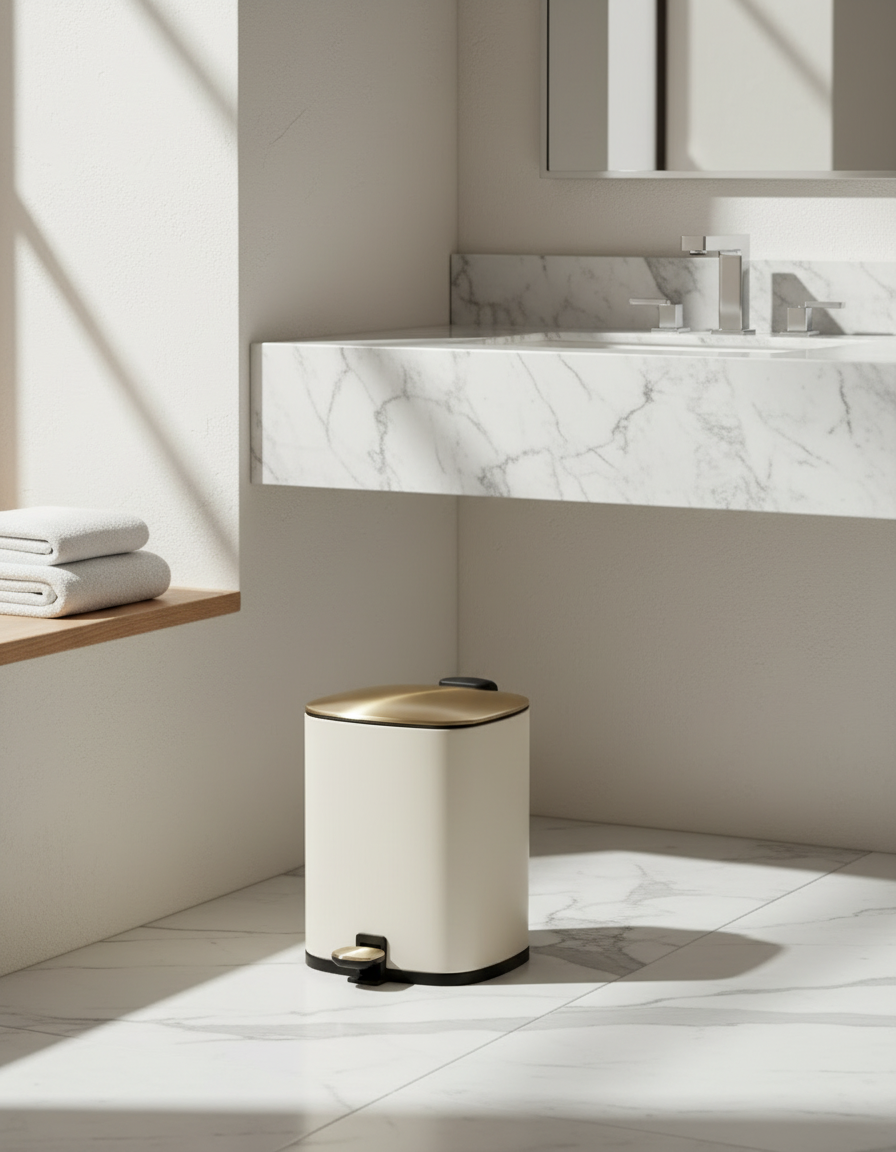 Merlowe Dustbin - Beige (6L)