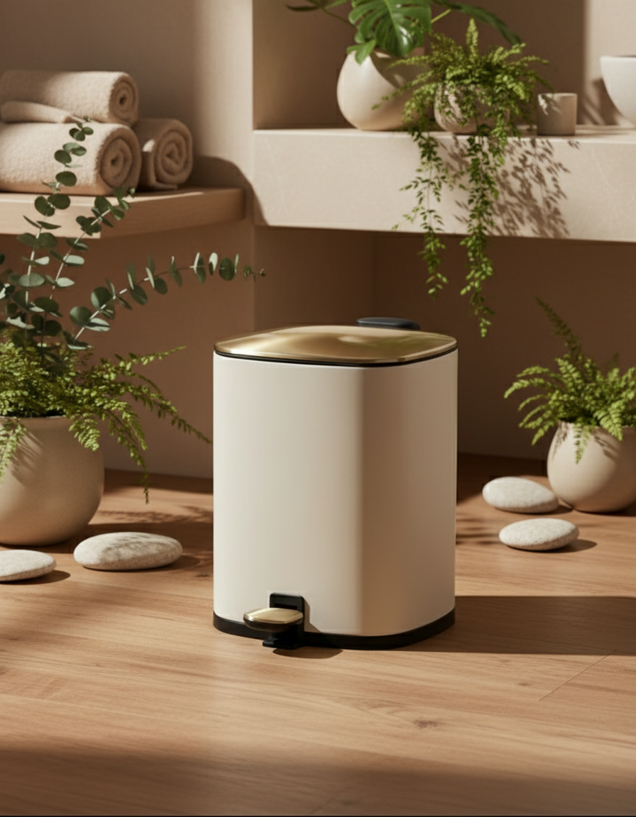 Merlowe Dustbin - Beige (6L)