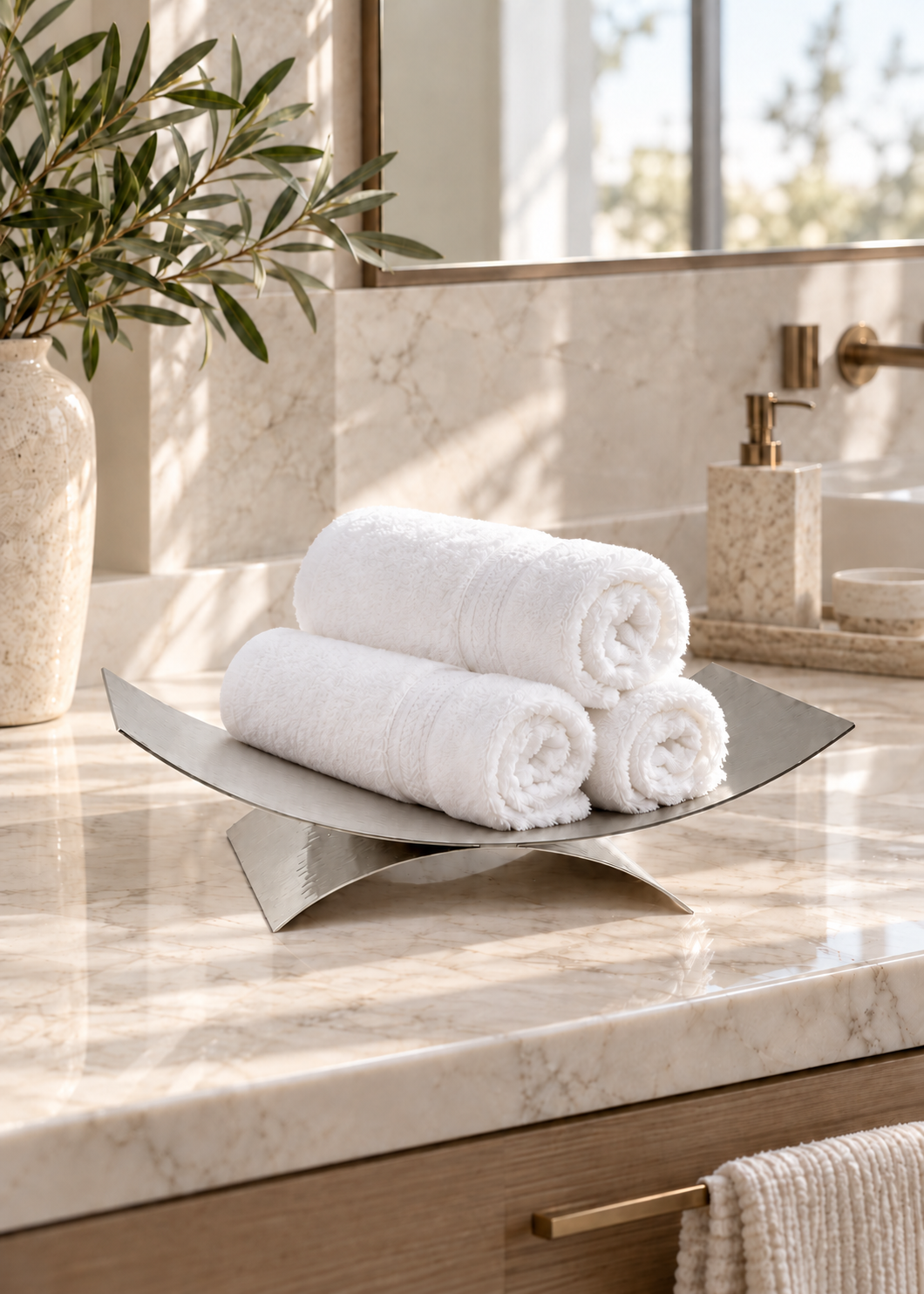 Sora Hammered Tray - Silver