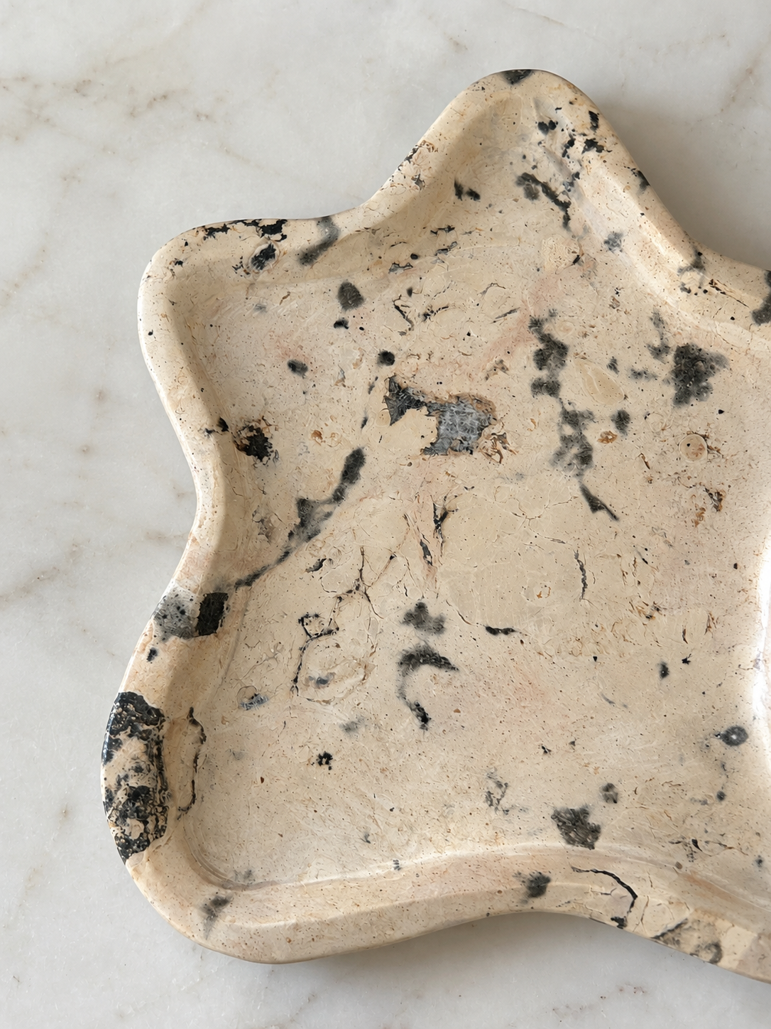 Marble Trinket Tray - Oatmeal