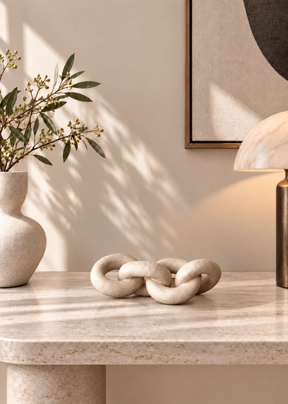 Koru Beige Chain Accent