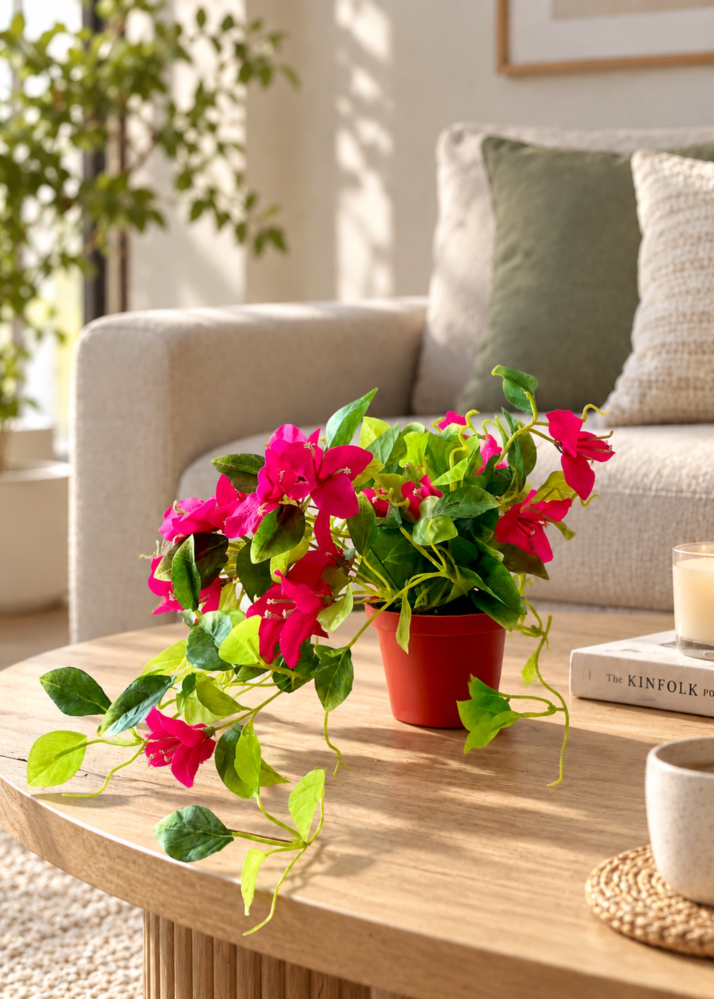Artificial Pink Bougainvillea Vine Plant