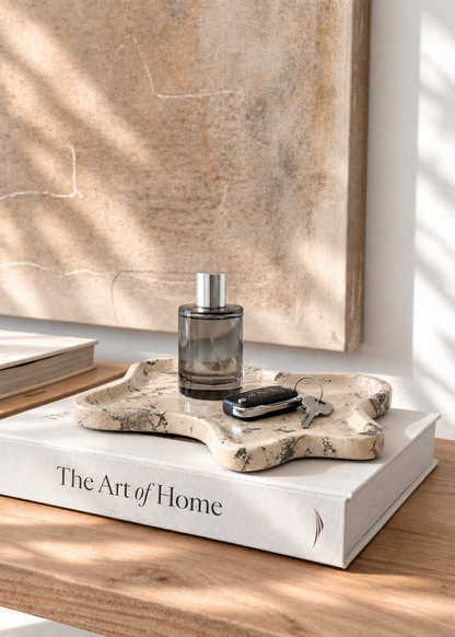 Marble Trinket Tray - Oatmeal
