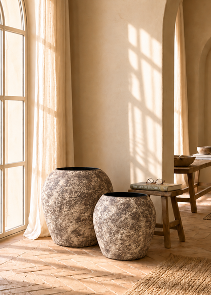 Fossil Planters - Aged Brown