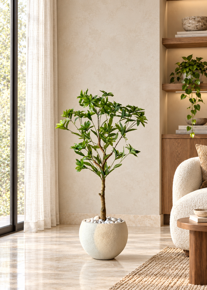 Artificial Aralia Green Plant - 4 Feet
