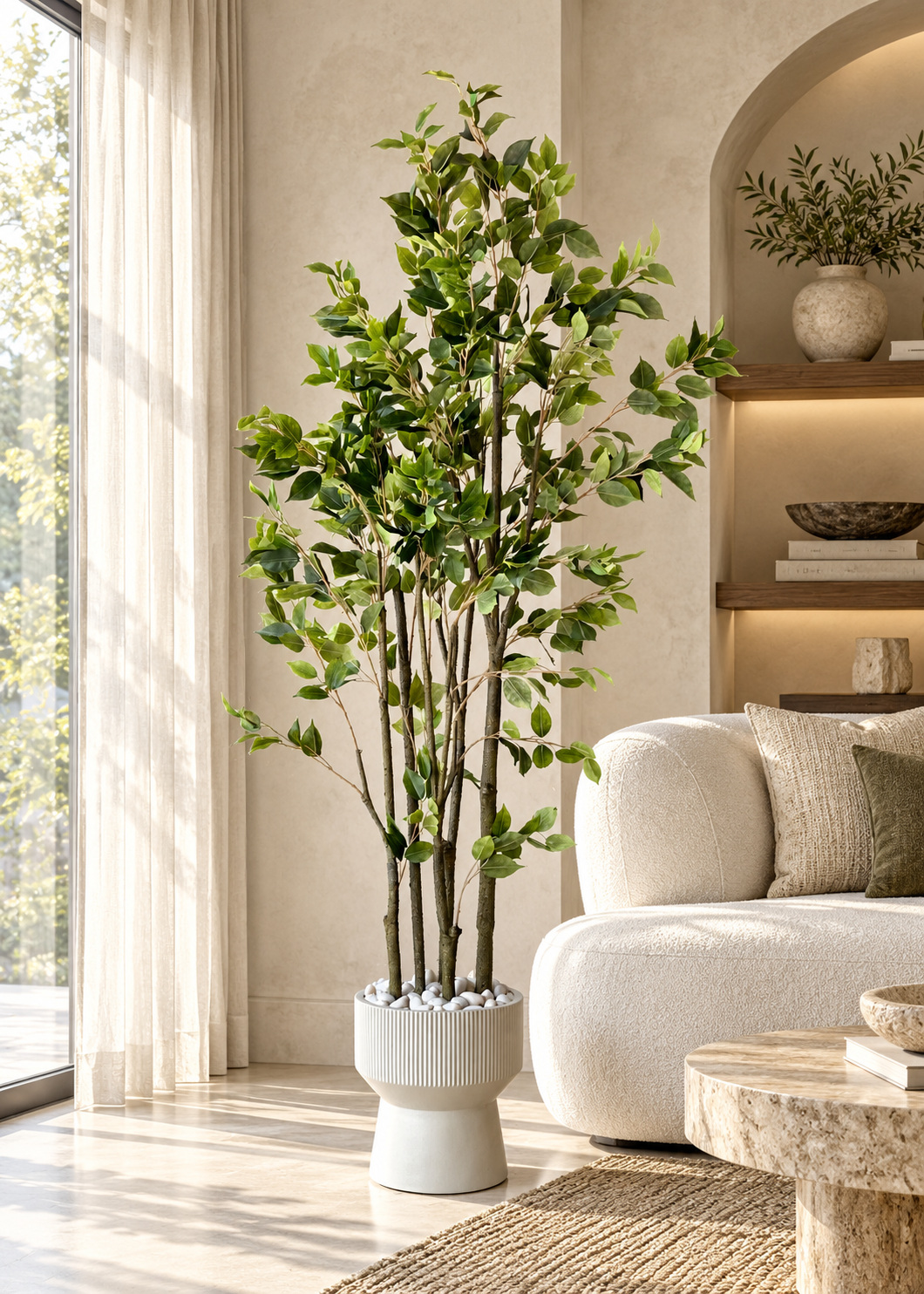 Artificial Weeping Fig Plant  - 6.2 Feet