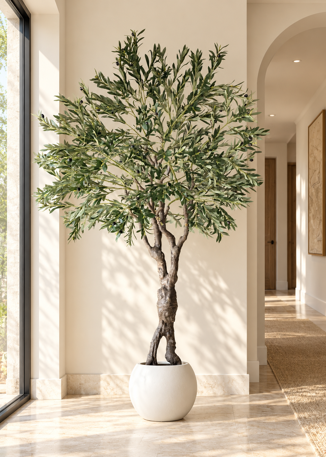 Artificial Europaea Olive Plant - 8.3 Feet