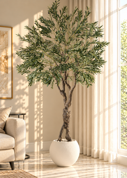 Artificial Europaea Olive Plant - 8.3 Feet