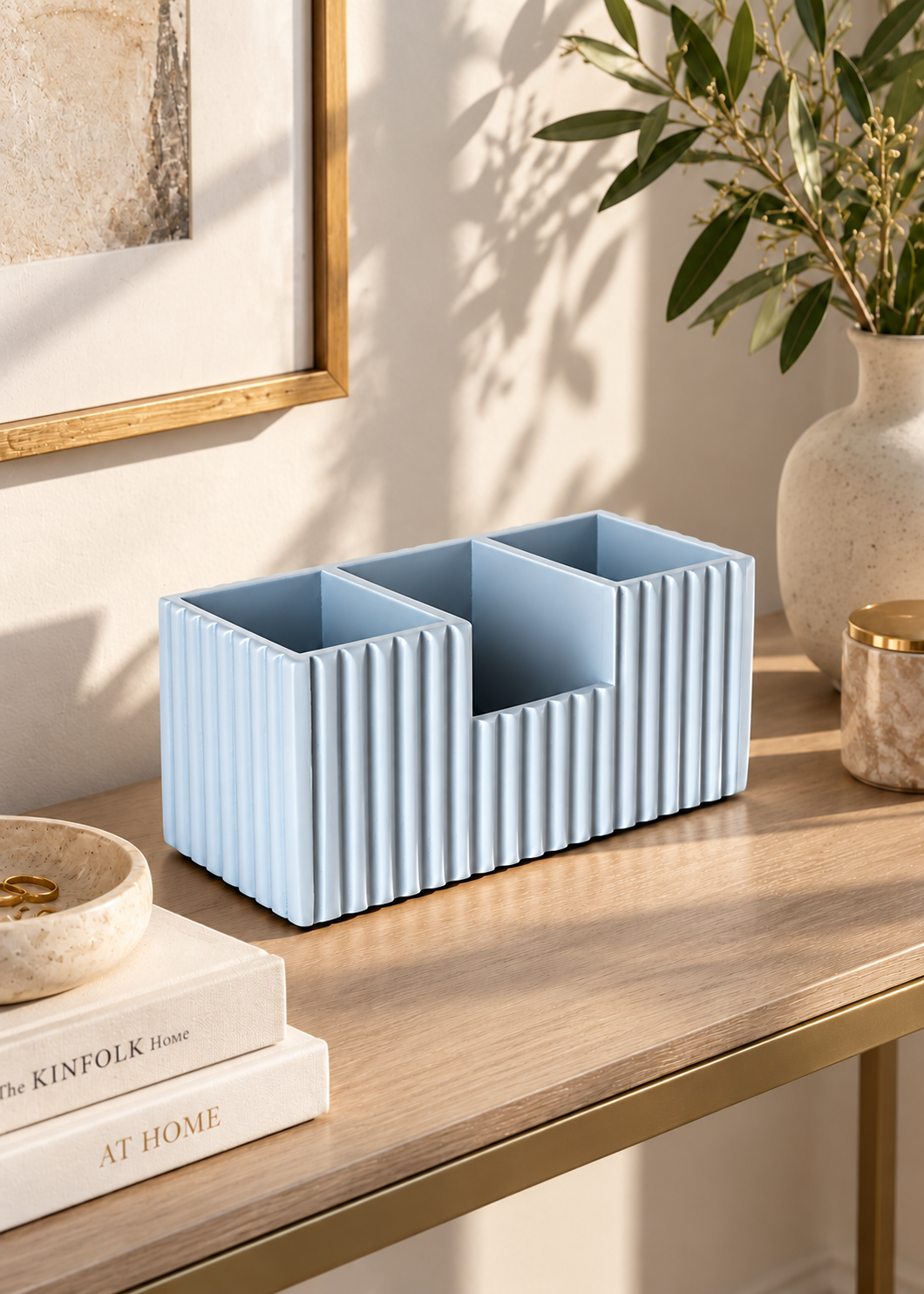 Imperium Fluted Desk Organiser - Grey