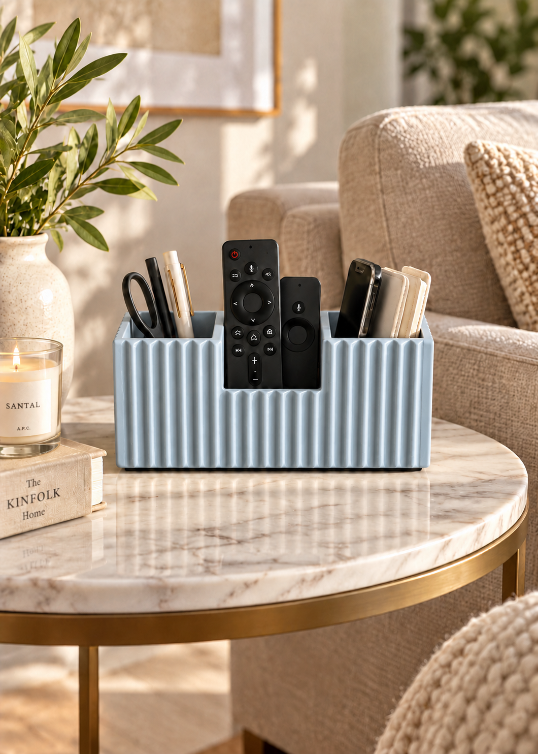 Imperium Fluted Desk Organiser - Grey