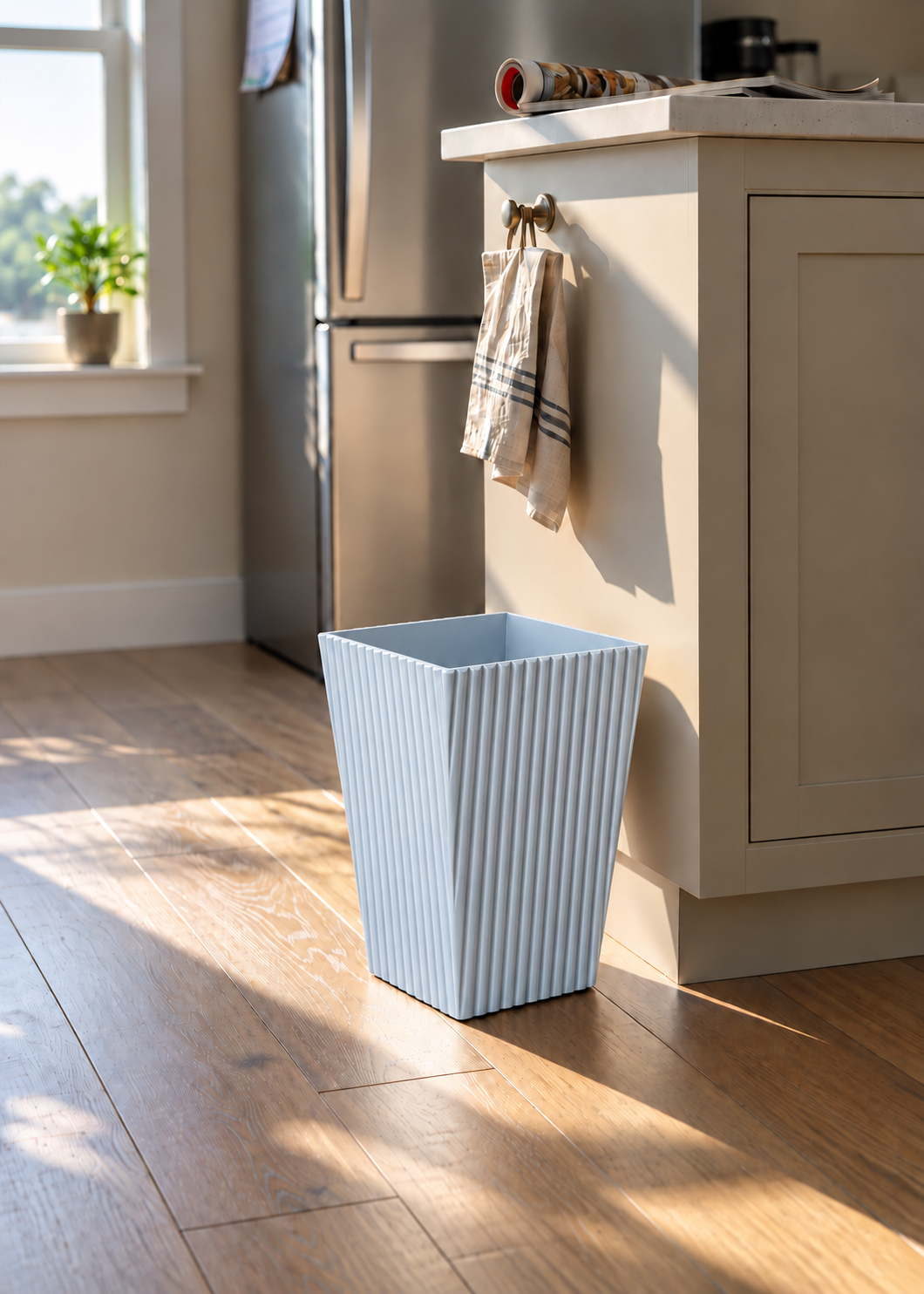 Imperium Fluted Dustbin - Grey