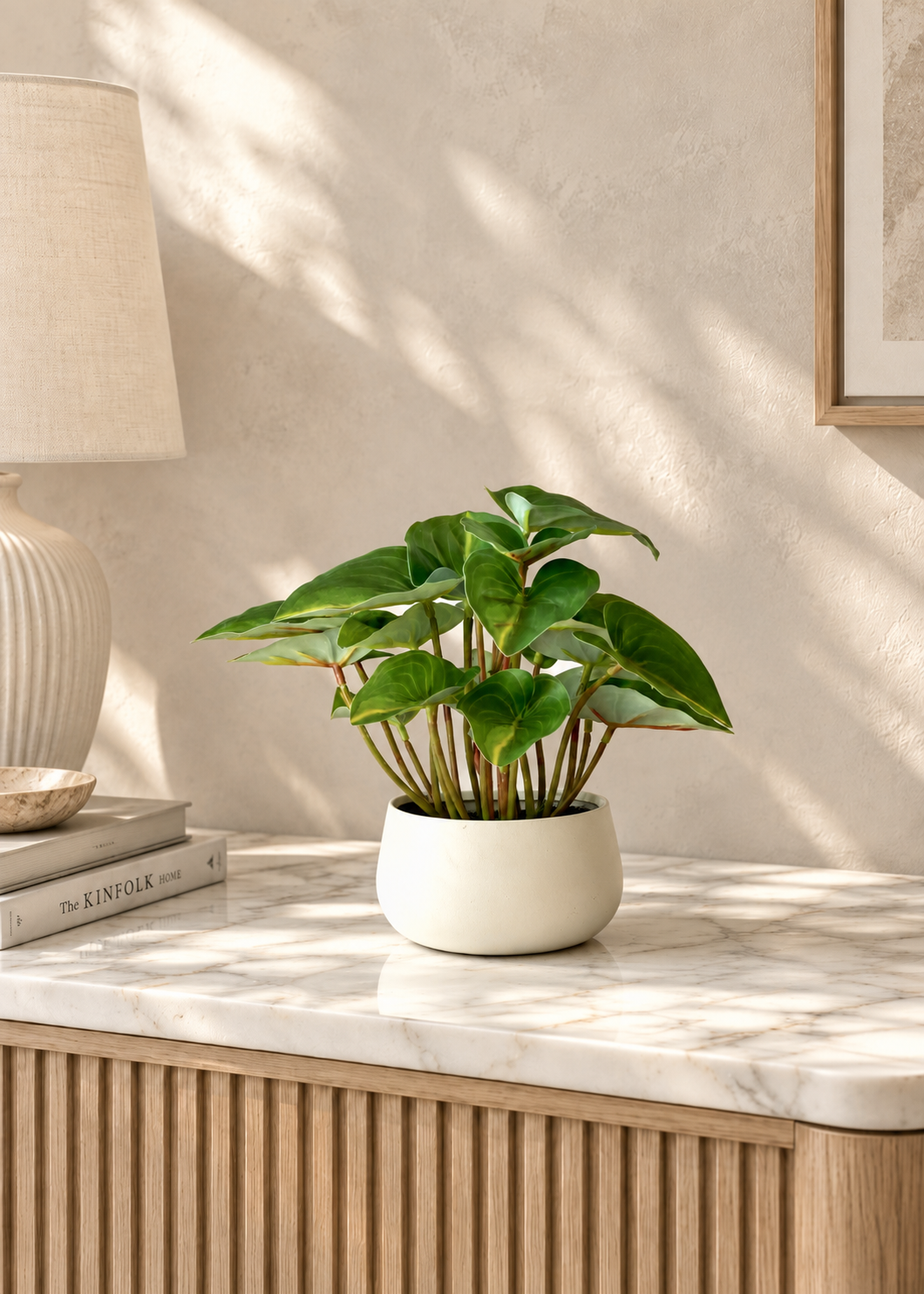 Artificial Green Calathea Foliage Plant