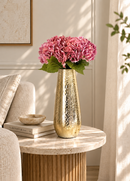 Artificial Hydrangea Stem - Rose Pink (One Stem)