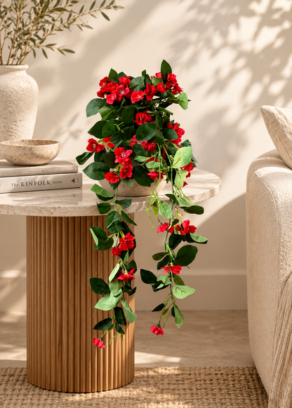 Artificial Trailing Rose Vine Plant - Red