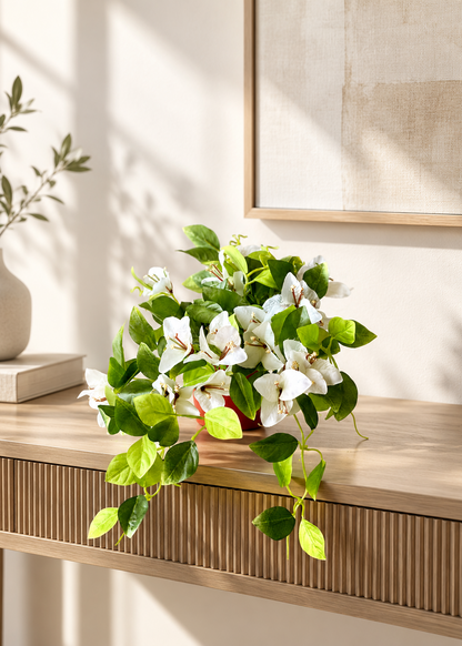 Artificial White Bougainvillea Vine Plant