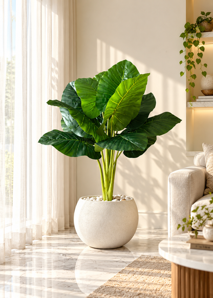 Artificial Alocasia Broad Leaf Plant - 4 Feet