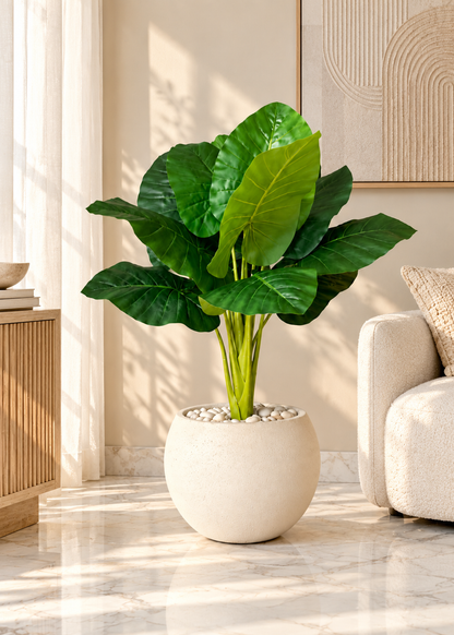 Artificial Alocasia Broad Leaf Plant - 4 Feet