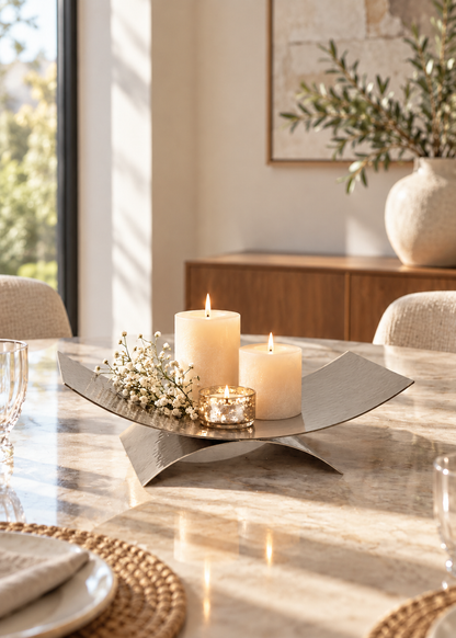 Sora Hammered Tray - Silver