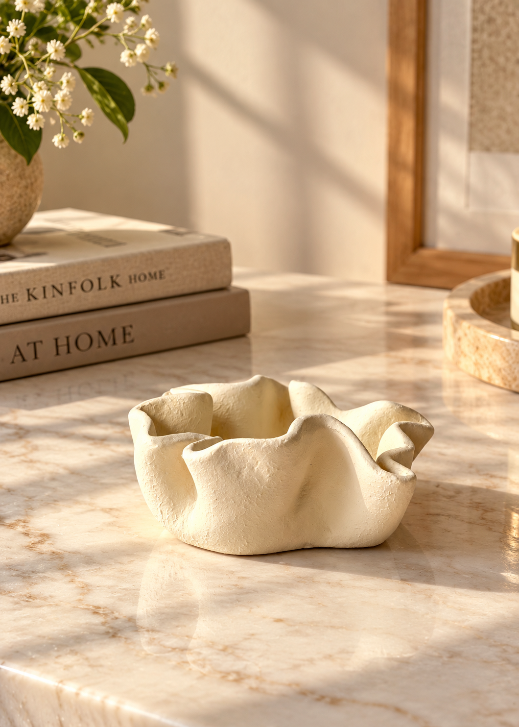 Ivory Wave Trinket Tray