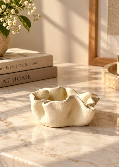 Ivory Wave Trinket Tray