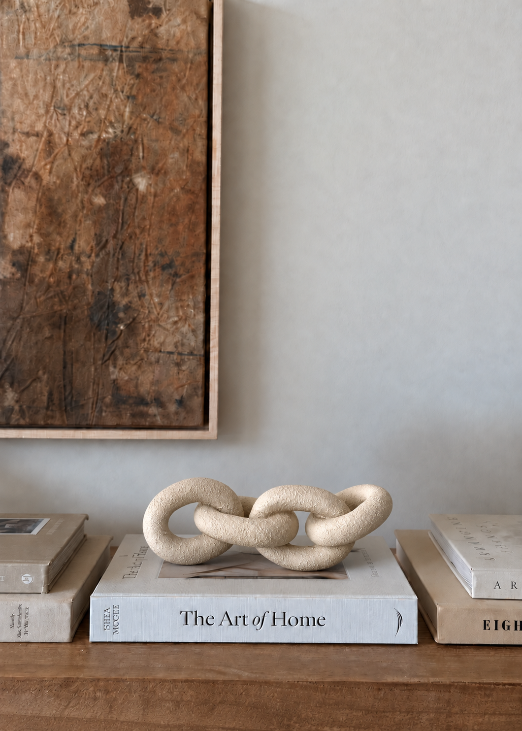 Koru Beige Chain Accent