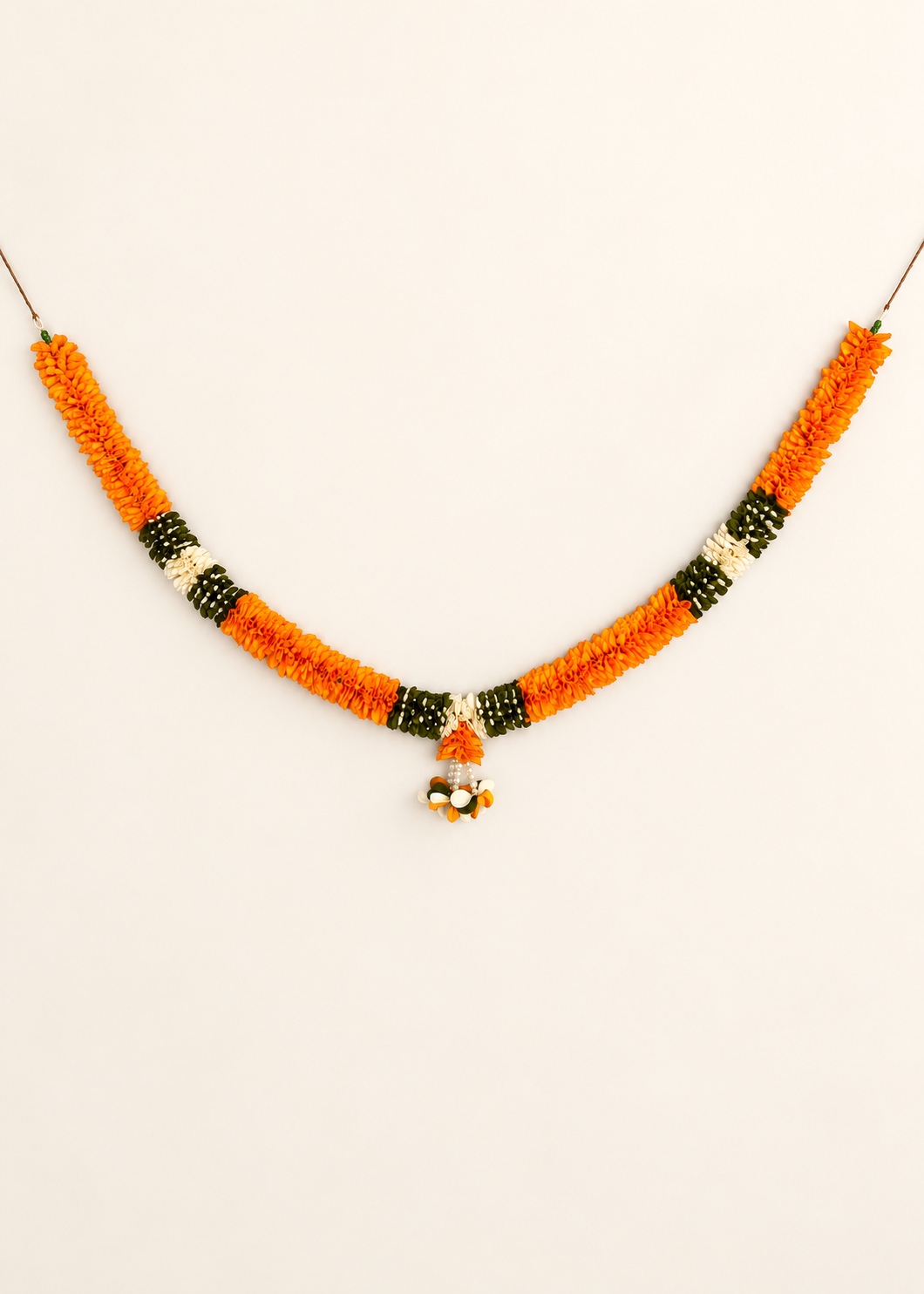 Festive Shubh Pushp Haar - Orange
